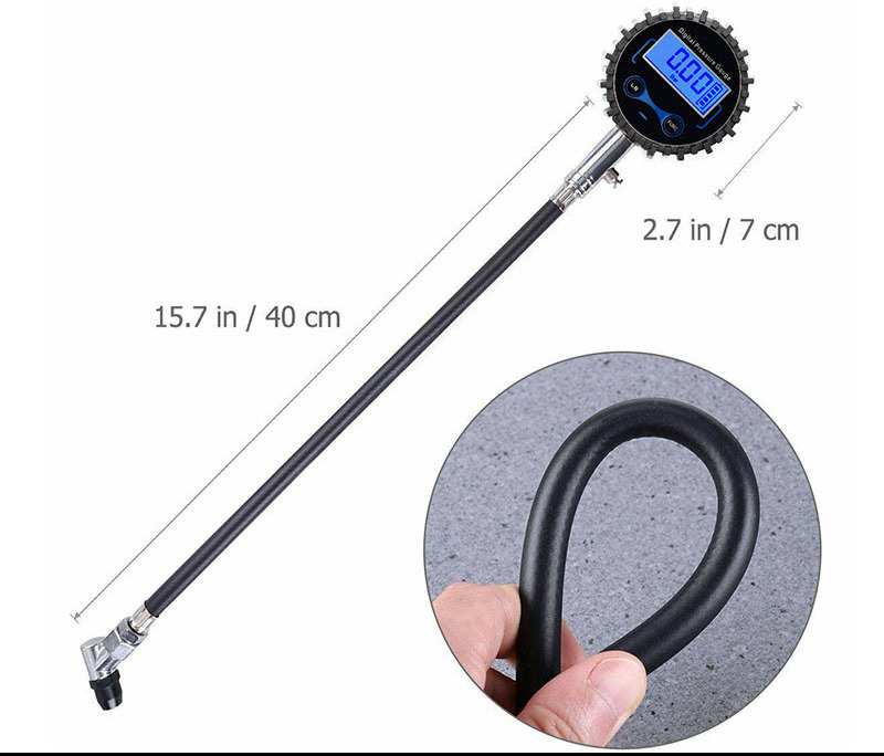 Customized portable car tire pressure gauge mini electronic digital tire pressure gauge 0-250psi