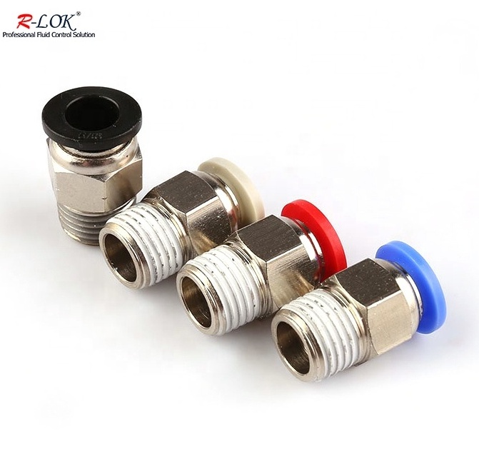 Brass pneumatic fitting straight metal quick connector pneumatic air pipe push in fitting female Male hose connector