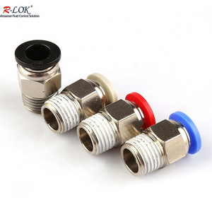 Brass pneumatic fitting straight metal quick connector pneumatic air pipe push in fitting female Male hose connector