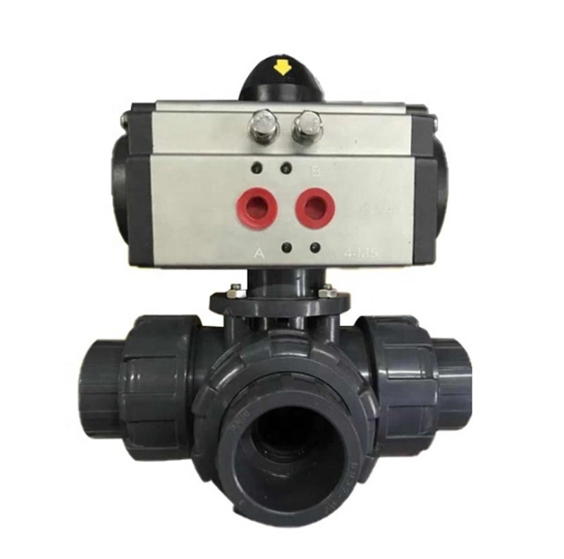 Electric UPVC ball valve motorized control 220V plastic water valve 2 way motor motorized pvc valve electric actuator control