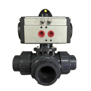 Electric UPVC ball valve motorized control 220V plastic water valve 2 way motor motorized pvc valve electric actuator control