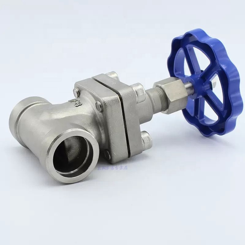 China nitrogen LPG cryogenic short stem flange type globe valve stop control valve low temperature pipe DJ61F DJ41F gas valve