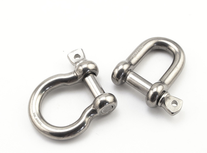 Factory Rigging Hardware 304 Stainless Steel Dee Shape Shackle D Shackle