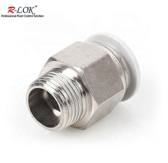 Brass pneumatic fitting straight metal quick connector pneumatic air pipe push in fitting female Male hose connector