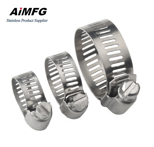 Pipe Clip Clamp Hydraulic Stainless Steel Pipe Clamp 25mm American Type Hose Clamp abrazaderas de acero inoxidable