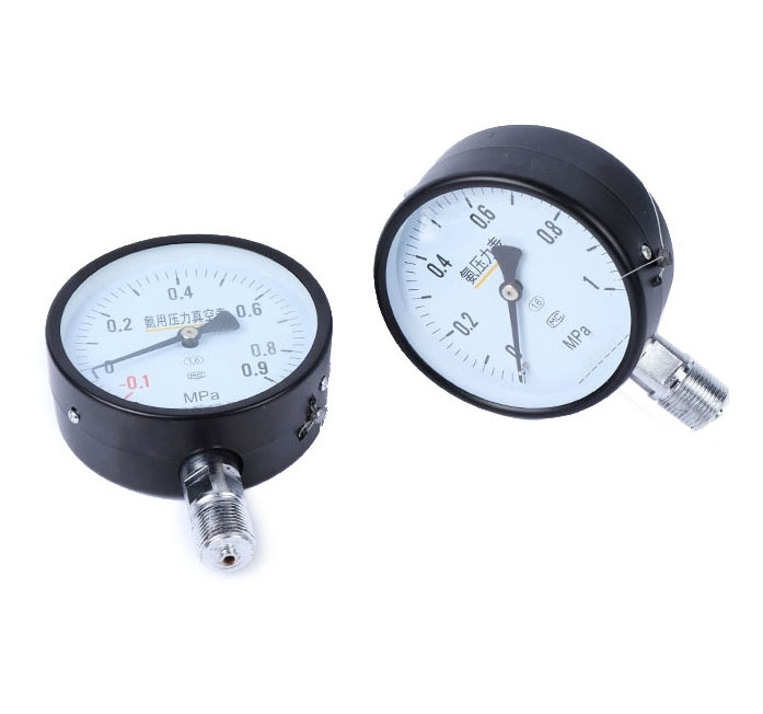 China manometer gauge ammonia pressure gauges black steel case ammonia manometer pressure gauge for different measuring range