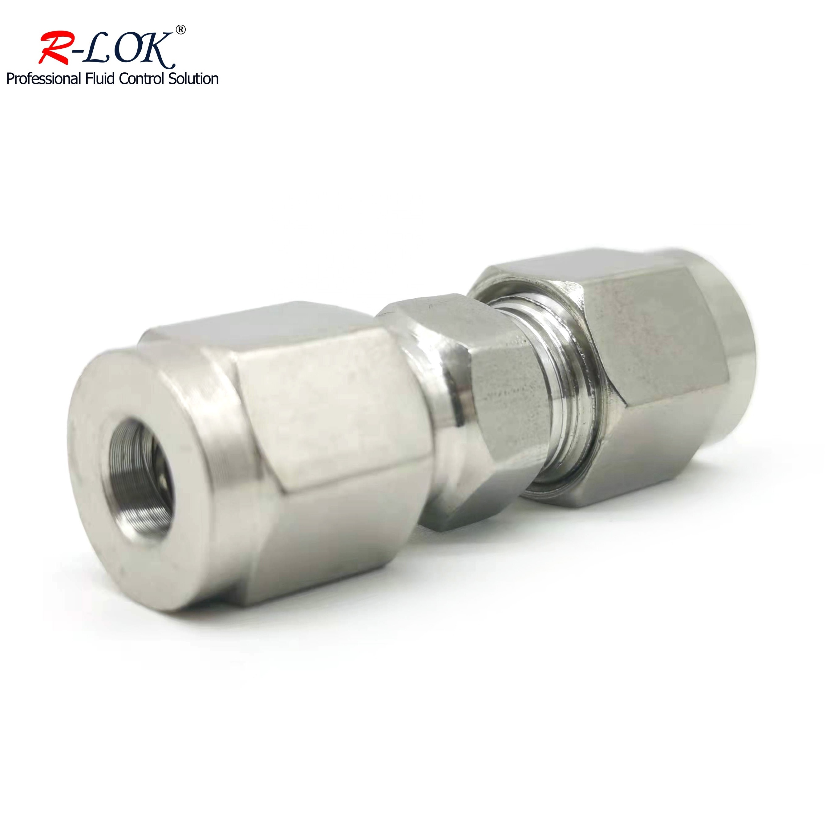 Swagelok 1/4 Stainless Steel Straight Joint Compression Tube Fitting Tube to Tube Union Reducer Twin Ferrule Straight Reducer