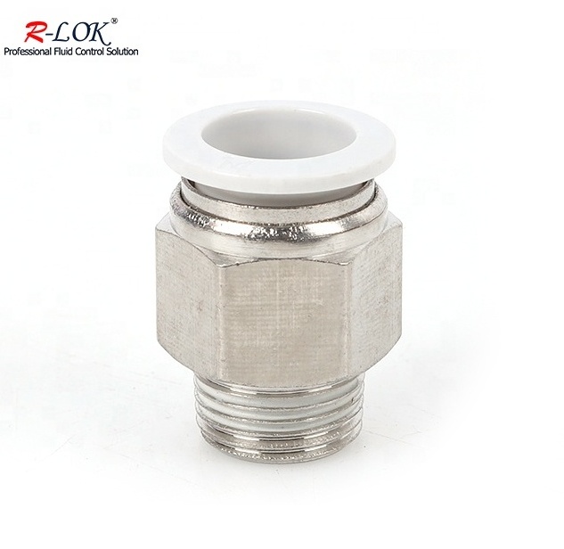 Brass pneumatic fitting straight metal quick connector pneumatic air pipe push in fitting female Male hose connector