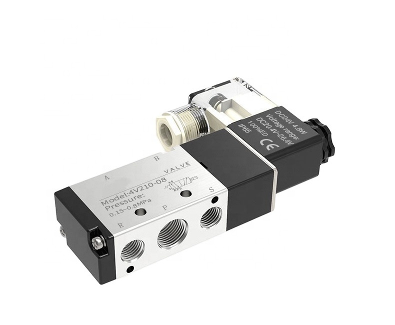 Pneumatic solenoid valve 4V210-08 two-position five-way cylinder reversing valve 220V solenoid electric control valve 4V310-10