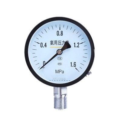 China manometer gauge ammonia pressure gauges black steel case ammonia manometer pressure gauge for different measuring range