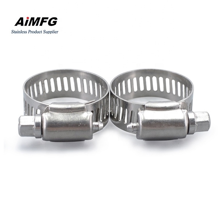 Pipe Clip Clamp Hydraulic Stainless Steel Pipe Clamp 25mm American Type Hose Clamp abrazaderas de acero inoxidable