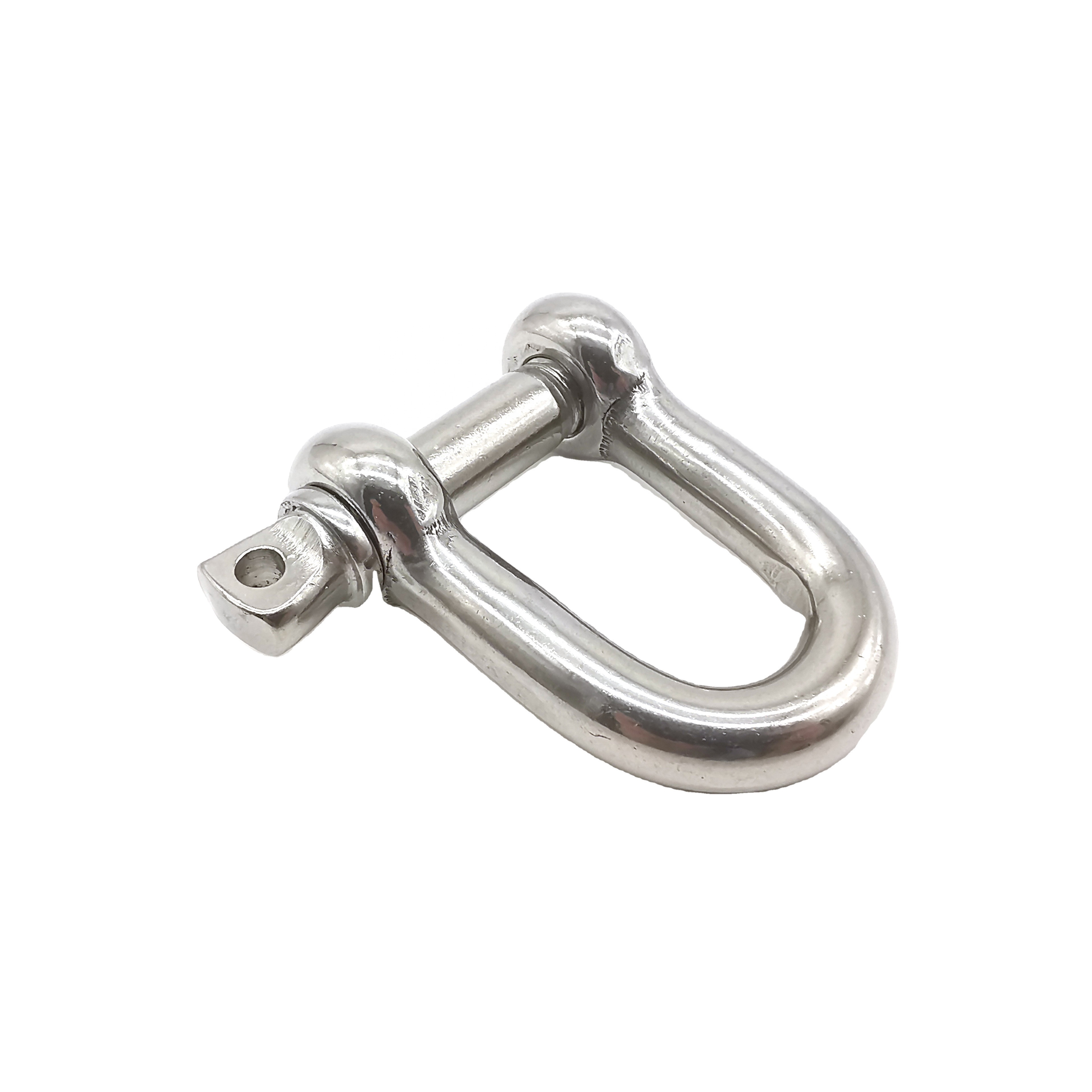 Factory Rigging Hardware 304 Stainless Steel Dee Shape Shackle D Shackle