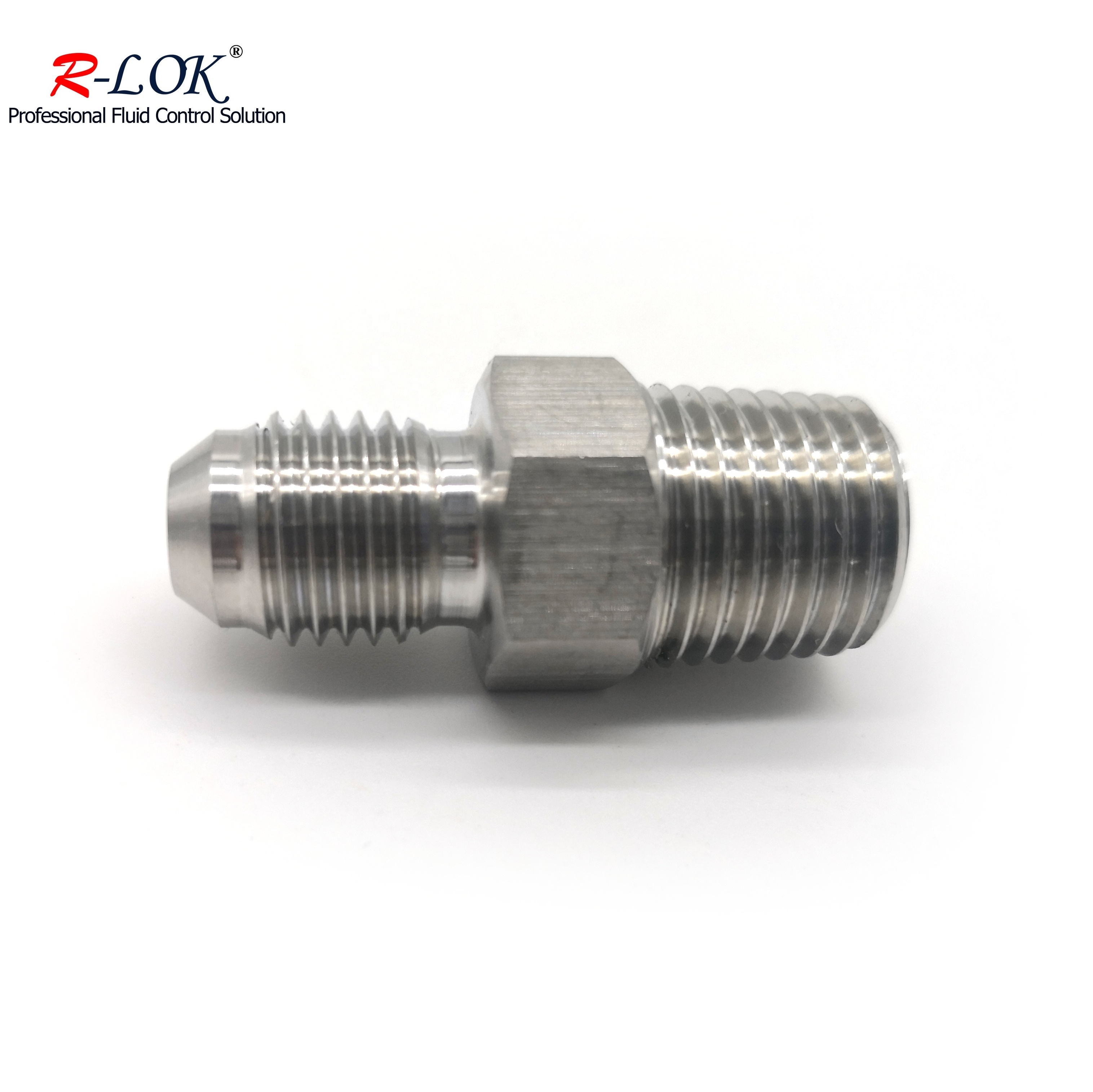 JIC Male 74  NPT Nipple Fitting Stainless Steel Pipe Fitting Hydraulic Hose Adapter Male Threaded OEM Custom Flared Tube Fitting