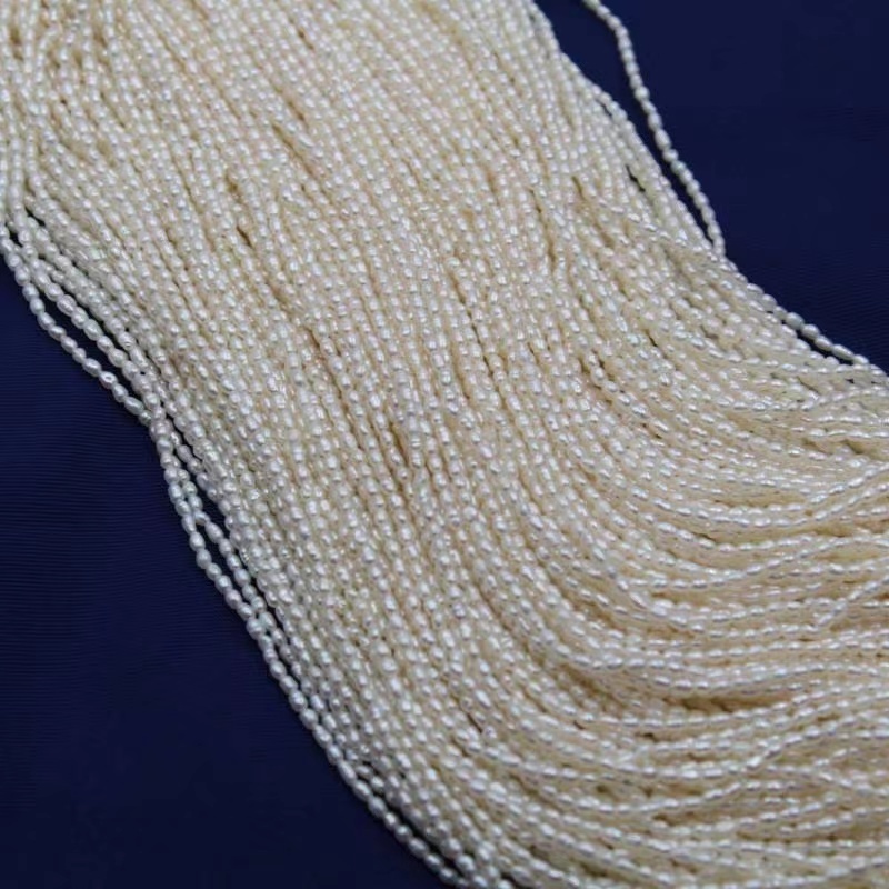 Aimgal factory wholesale natural freshwater DIY 2-3mm mini pearl millet bead string