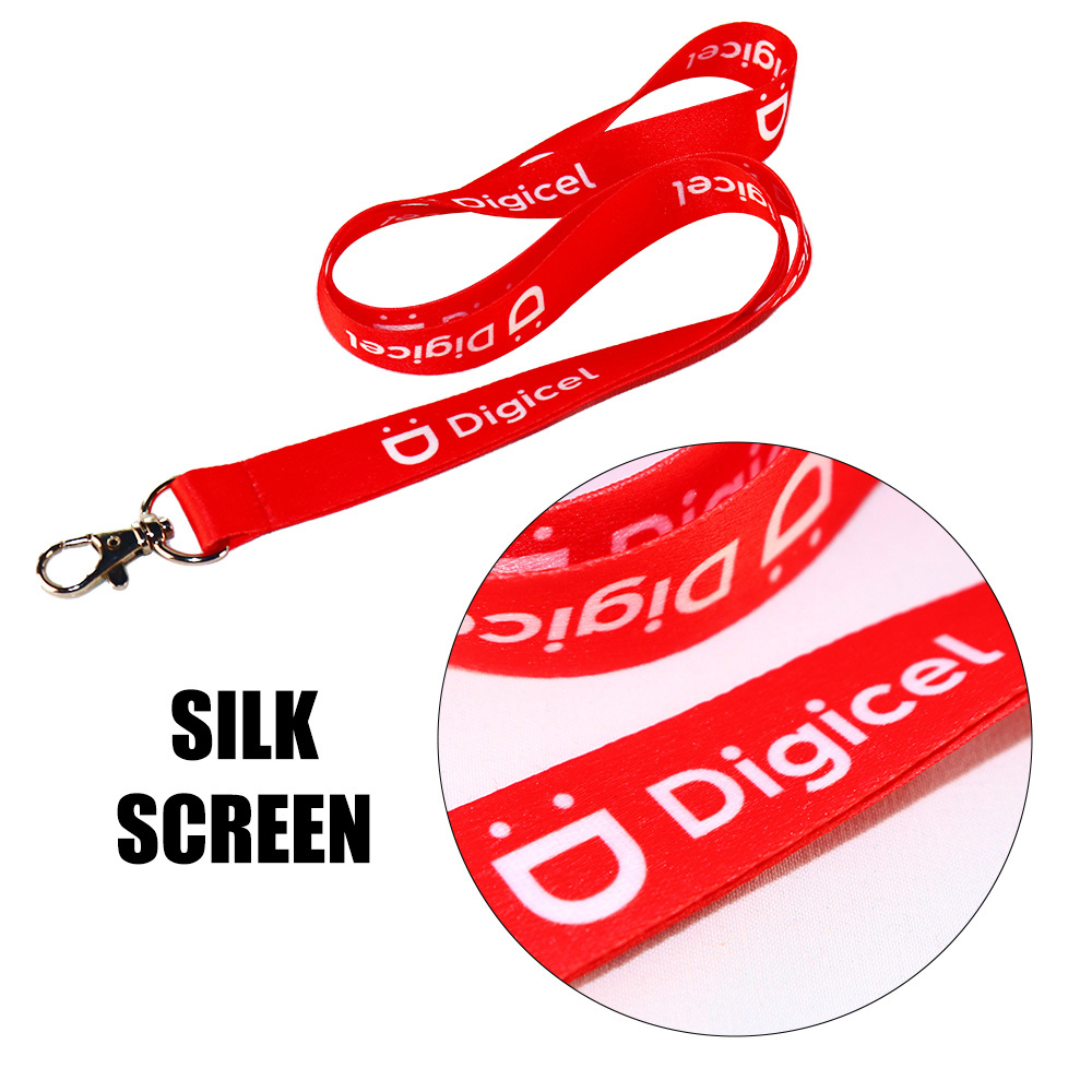 Custom Polyester Material Lanyards Blank Plain Sublimation Printed Rope Lanyards With Logo Custom