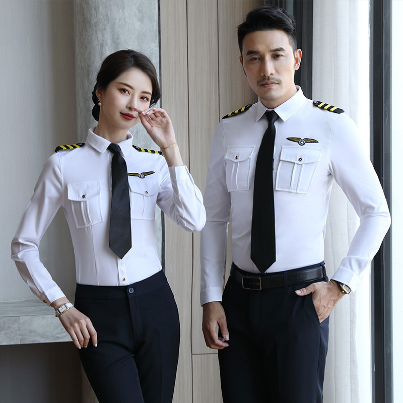 AI-MICH Logo Wholesale Sexy Airline Elegance Coat Hotel Trousers Female Vogue Fabric Polyester Customize Gentleman