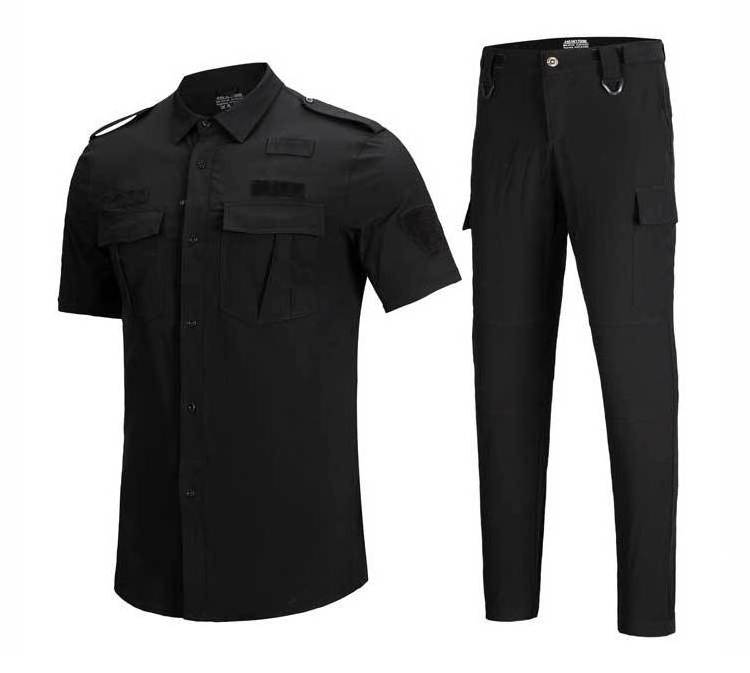 AI-MICH Hot Selling Custom Security Work Uniform With Long Sleeved Buttons And Quick Drying For Both Men And Women