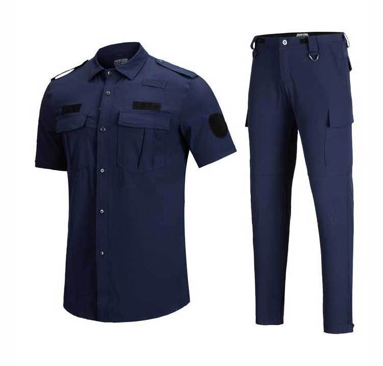 AI-MICH Hot Selling Custom Security Work Uniform With Long Sleeved Buttons And Quick Drying For Both Men And Women