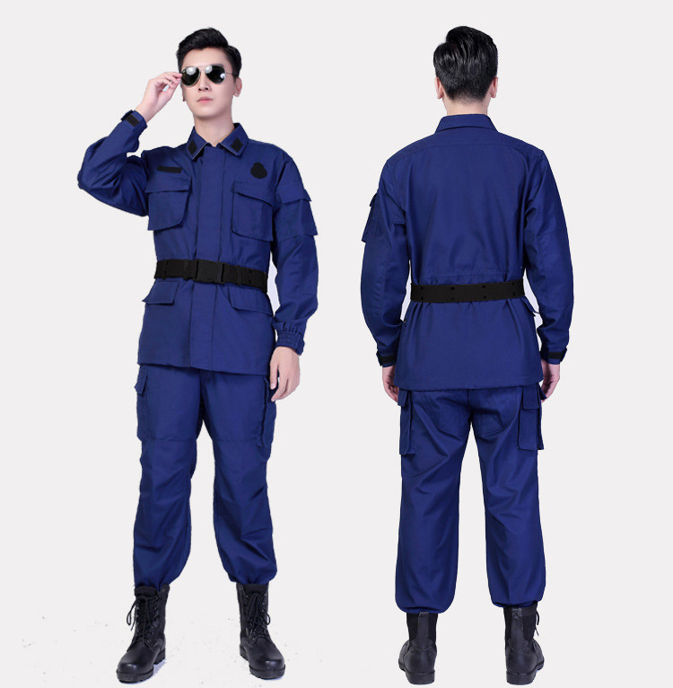 AI-MICH Customized New Work Clothes Winter Safety Long Sleeved Button Up Shirt For Both Men And Women Security Uniform