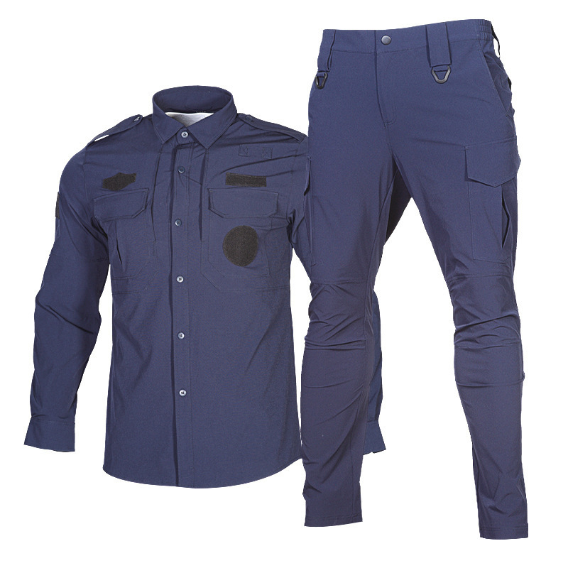 AI-MICH Hot Selling Custom Security Work Uniform With Long Sleeved Buttons And Quick Drying For Both Men And Women