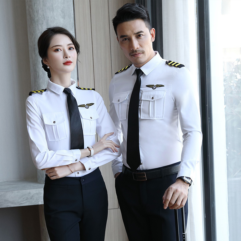 AI-MICH Logo Wholesale Sexy Airline Elegance Coat Hotel Trousers Female Vogue Fabric Polyester Customize Gentleman