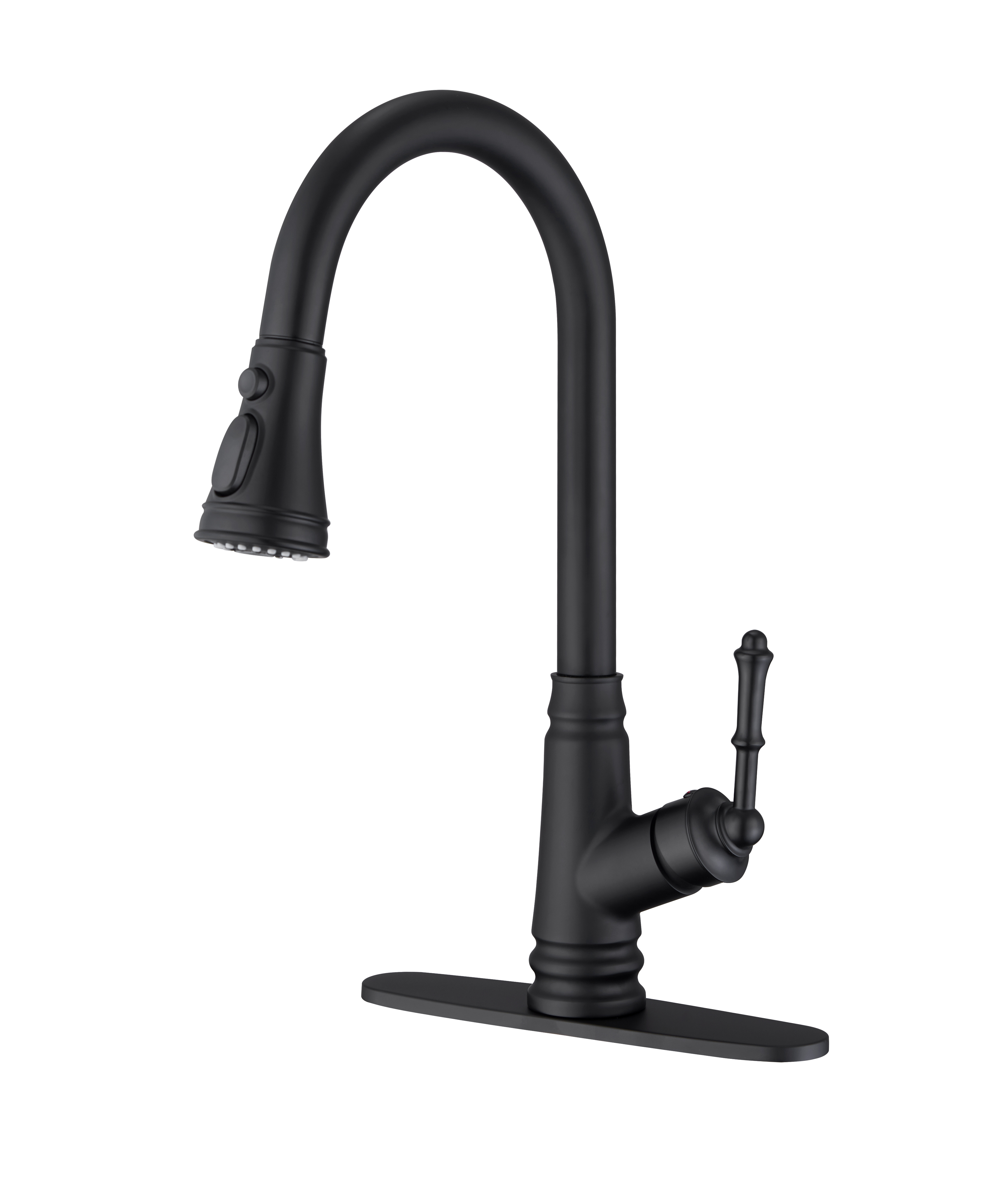 Luxurious Thermostatic Single Handle Water Mixer Pull Down Kitchen Sink Faucet With Stainless Steel Spray Head