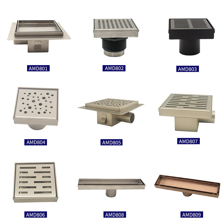 Watermark Oem Hotel Stainless Steel Hower Drain Cover Strainer Floor Trap Drains For Bathroom