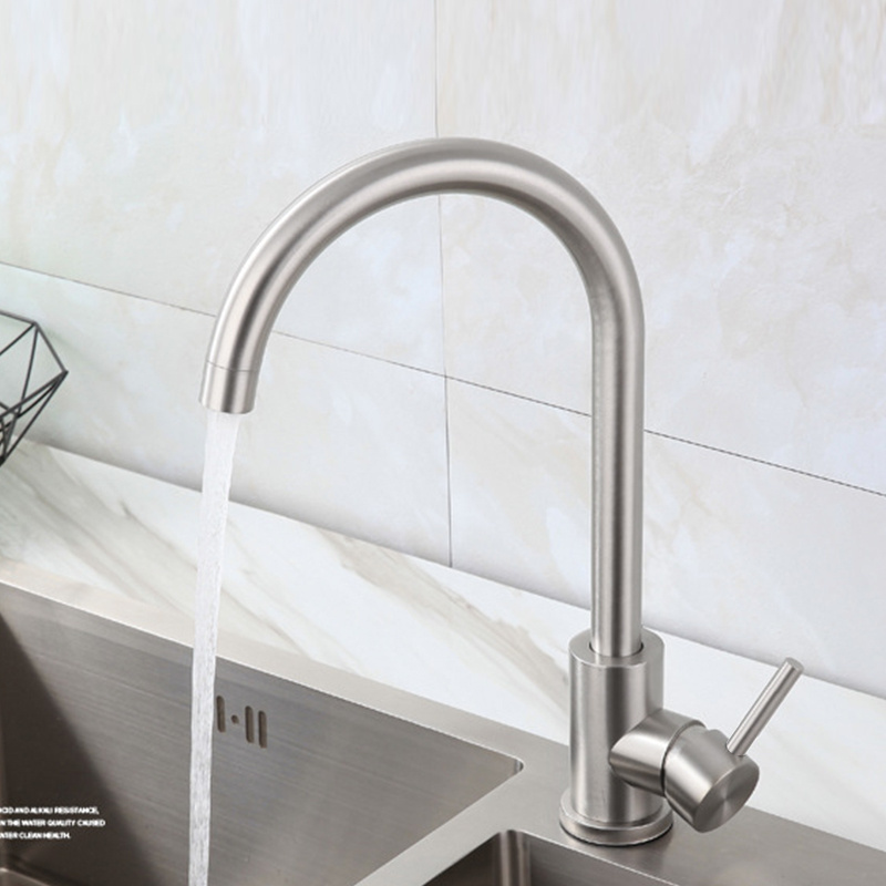 High Quality Stainless Steel Cold And Hot Single Handle Deck Mounted Sink Water Mixer Tap Kitchen Faucets