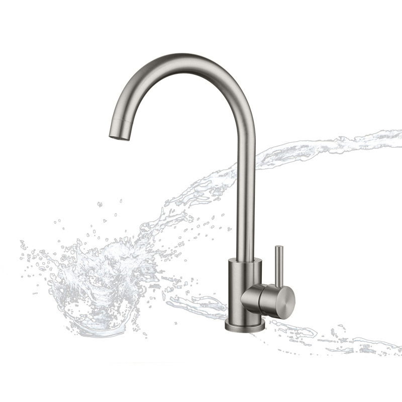 High Quality Stainless Steel Cold And Hot Single Handle Deck Mounted Sink Water Mixer Tap Kitchen Faucets