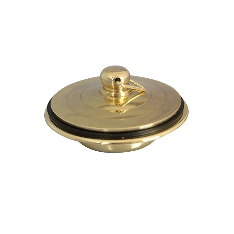 Household Gold Drainage Brass Sink Strainer Plug Drain Filter Stopper Basket Tile Inset Floor Waste Wash Basin Waste