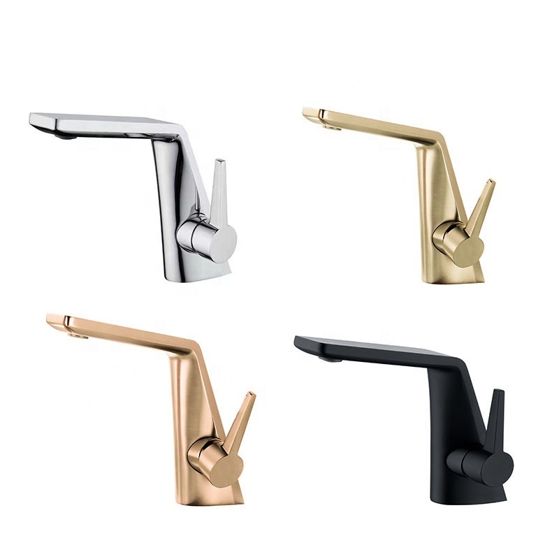 Single Handle Hole Gold Bathroom Basin Sink Tap Taps Mixer Basin Faucet For Bathroom