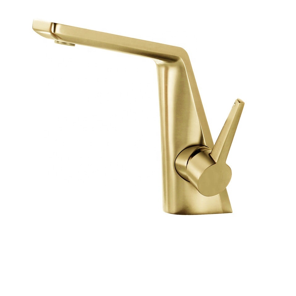 Single Handle Hole Gold Bathroom Basin Sink Tap Taps Mixer Basin Faucet For Bathroom