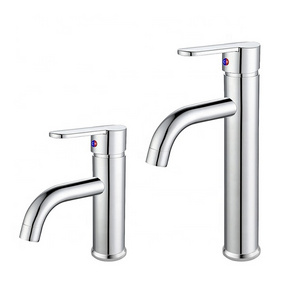 Low Price Bathroom modern Brass Faucet Chrome Zinc Alloy Water Single Handle Waterfall Tap Face Basin Faucets