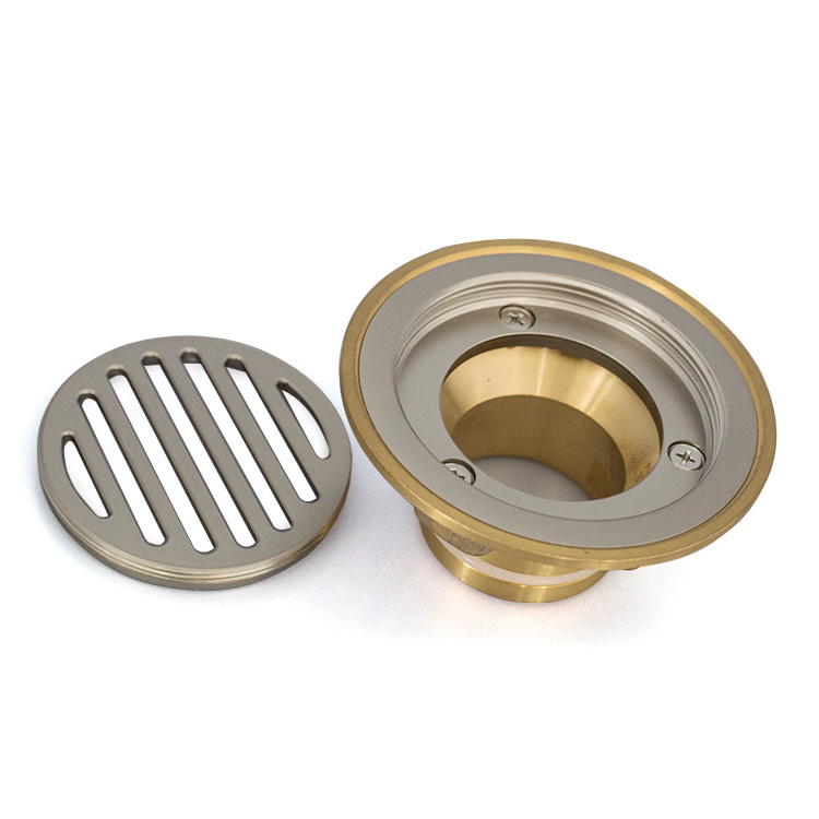 China Manufacturer 50mm Vinyl Round Anti Odor Hair Stopper Tile Insert Clean Out Bathroom Shower Brass Floor Waste Drain Trap