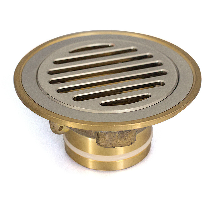 China Manufacturer 50mm Vinyl Round Anti Odor Hair Stopper Tile Insert Clean Out Bathroom Shower Brass Floor Waste Drain Trap