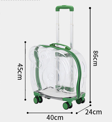 Factory wholesale high quality portable customized pet carrier bag with detachable wheels