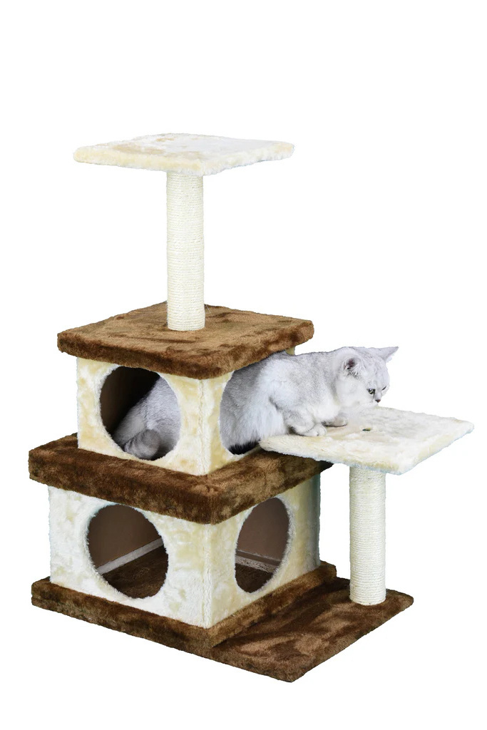 Multi-Tiered Cat Tree Condo with Sisal Scratching Posts Perching Houses Hammock & Baskets Cat Tower Furniture