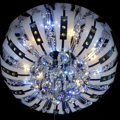 New design low price led crystal ceiling light 2715-600 with MP3 and remote control