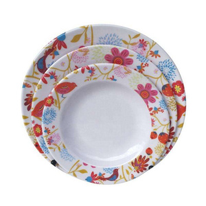 Factory Direct Sales Western Style Melamine Dinner Plates Set Of 12 Pakistani Melamine Dinnerware