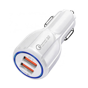 Premium Wholesale Portable Universal QC 3.0 Quick Charging Dual Usb Fast Charge Car Charger For Mobile