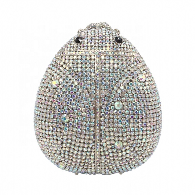 AMIQI MRY60 Top Selling Handwork Rhinestone Animal Design Evening Bag insect Style Crystal Party bags