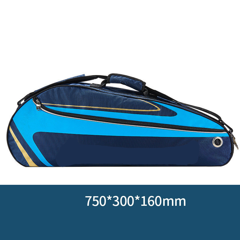 Amiqi  BAG175 Blue Classic Outdoor Tennis Backpack Strip Sports Feather Bag Teen Ball Bag Fitness Outdoor Bag