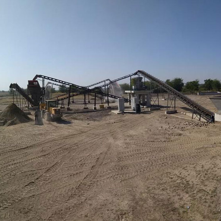 Aimix 200TPH Stationary River Pebbles Jaw Cone Crushing Plant And Sand Making Plant In Uzbekistan