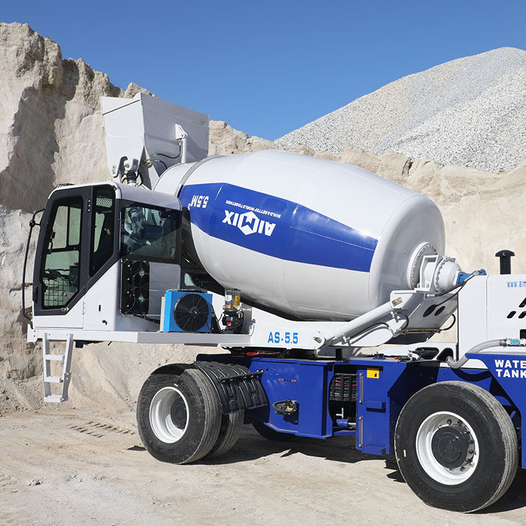 Aimix mobile concrete mixer with self loader concrete mixer truck