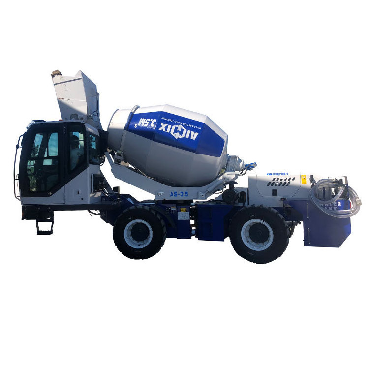 Aimix mobile concrete mixer with self loader concrete mixer truck