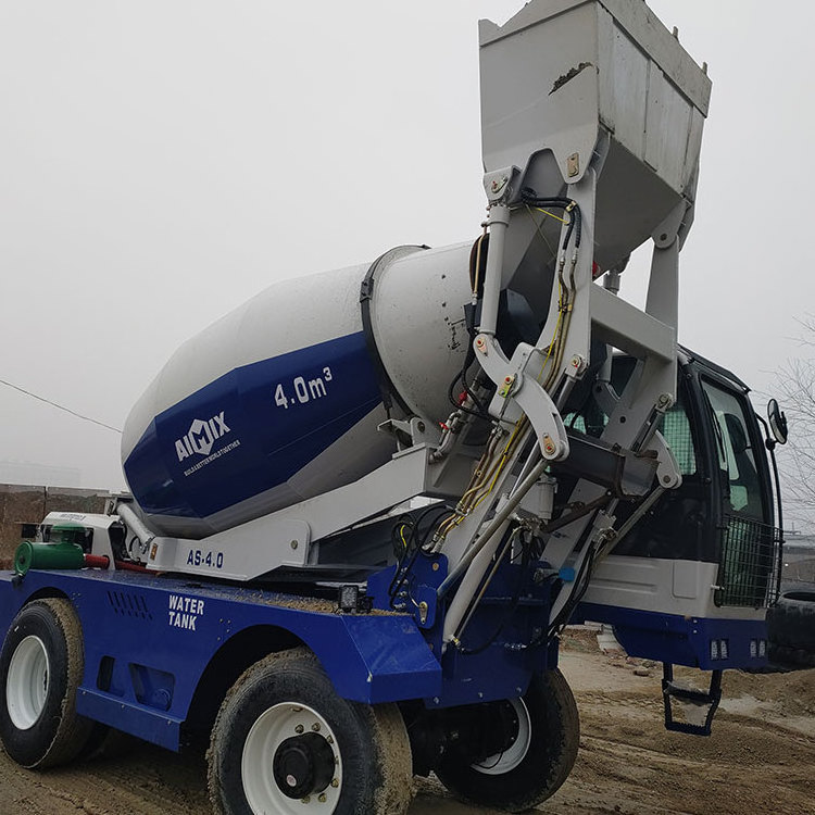 Aimix 1.8m3 2.6m3 3.5m3 5.5 m3 mobile self loading lifting concrete mixer truck machine