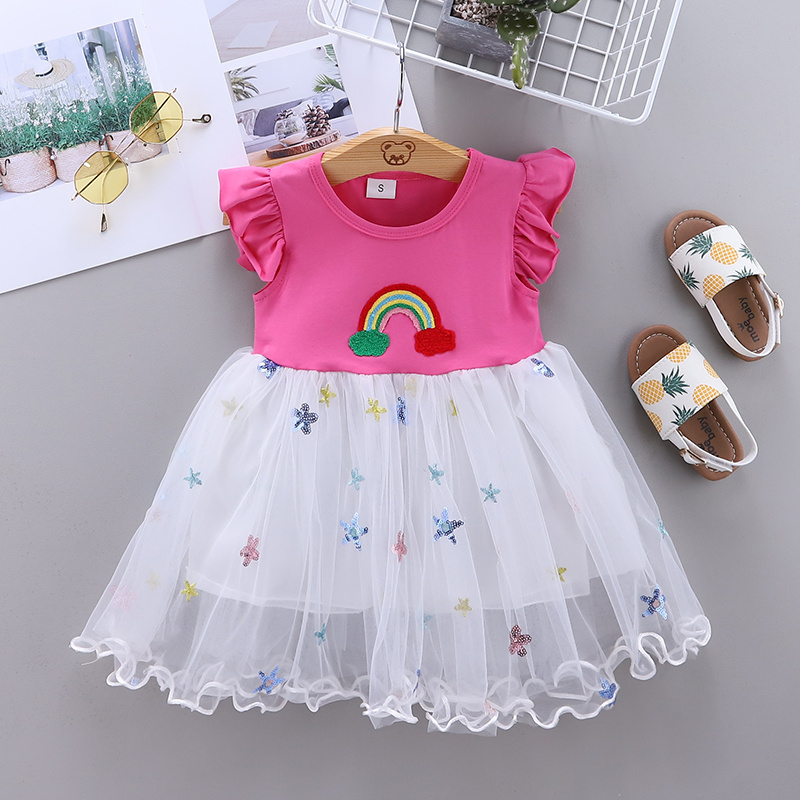 2020 summer boutique girls clothes cute little a princess baby  dress with short sleeves for kids clothes girl dresses