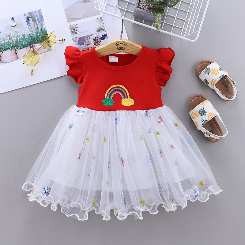 2020 summer boutique girls clothes cute little a princess baby  dress with short sleeves for kids clothes girl dresses