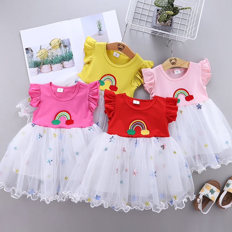 2020 summer boutique girls clothes cute little a princess baby  dress with short sleeves for kids clothes girl dresses