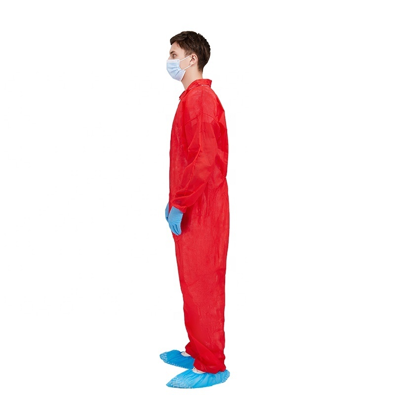 Colourful Safety Coverall For Daily Use With Or Without Shoes Cover PP Materials